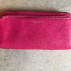Authentic pink Coach clutch